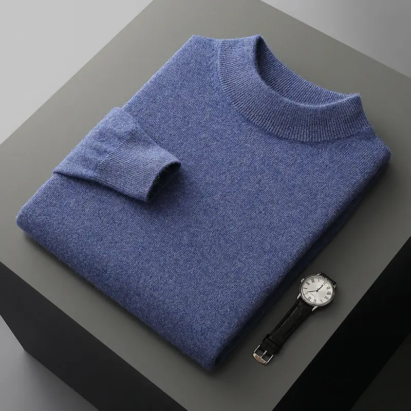 【First line semi high collar】Flower Blue