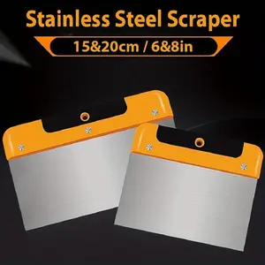 1pc 6inch/8inch Stainless Steel Scraper For Decoration, Epoxy Putty, Cleaning