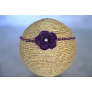 Mohair Flower Headband - Purple