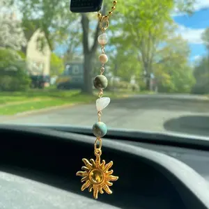 Crystal Car Hanging Ornament – Sun Catcher Stone Pendant, Home Decor & Christmas Gift Boujee Car Accessories Car Interior Decorative