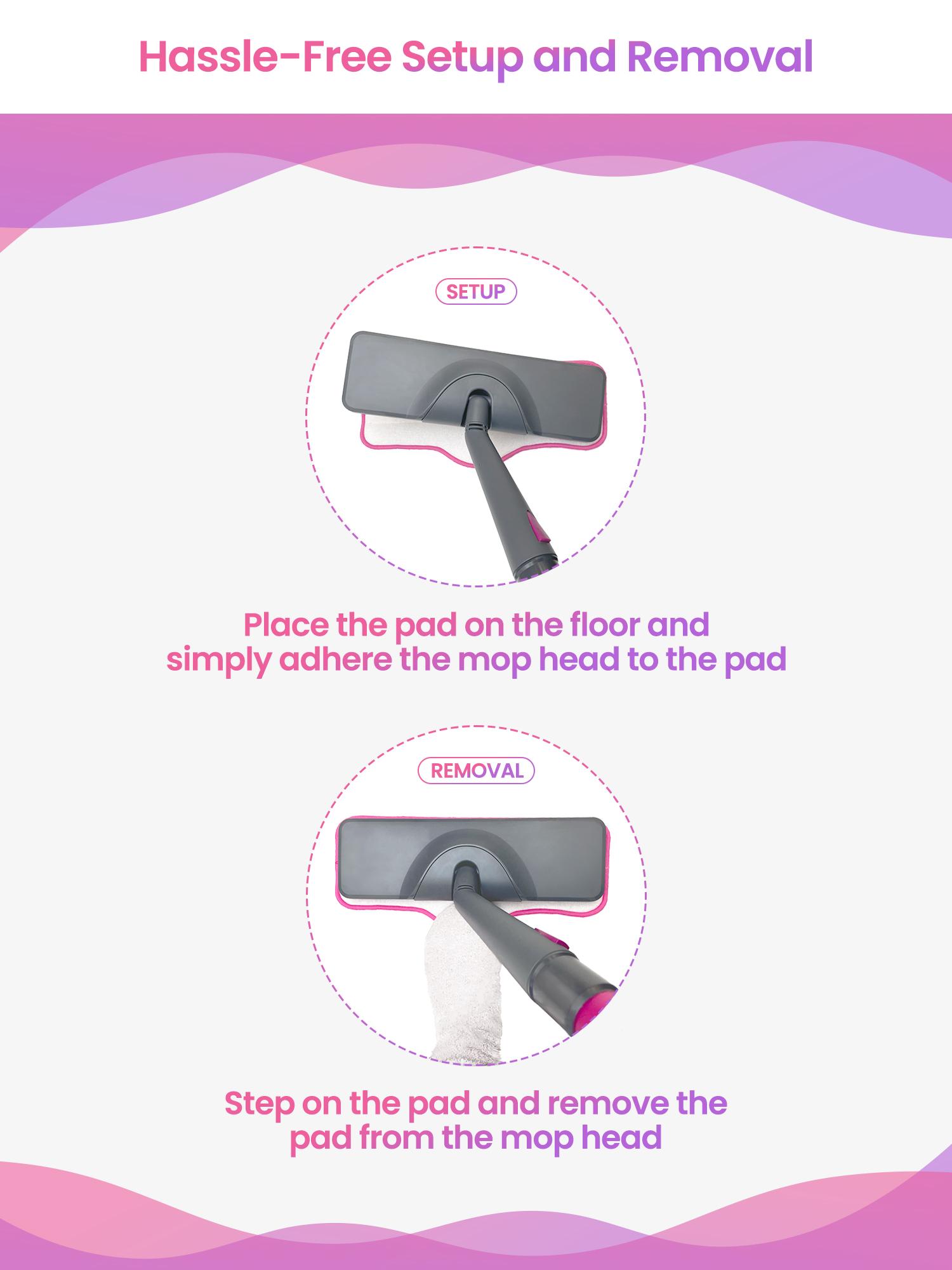 Schenley 6-Pack Microfiber Pads for Hestia Steam Mop Cleaner, Washable and Reusable Replacement Mop Pads, Accessories Compatible Schenley Steam Mop, Household Items Pink, Cleaning Schenley 6-Pack Microfiber Pads for Hestia Steam Mop Cleaner, Washable and Reusable Replacement Mop Pads, Accessories Compatible Schenley Steam Mop, Household Items Pink, Cleaning