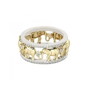 Vintage Elephant Design Ring, Statement Rings, Fashion Accessories for Both Men & Women for Party, Daily Clothing Decor, Trendy All-match & Exquisite Jewelry for Birthday Gift