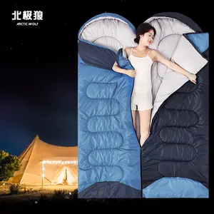 4-Season Waterproof Warm Hooded Envelope Sleeping Bag - Spacious, Couple-Friendly, Splicable Design with Full Zipper, Lightweight Pack for Camping, Hiking