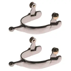 212 MAIN Stainless Steel Ball Knob Jack Spurs, Equestrian Horse Tack Equipment for Horse Riding