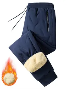 Men's Winter Windproof Thermal Pants, Ultrasonic Stitching Cotton Warm Trousers, Single Piece Fall & Winter Clothing