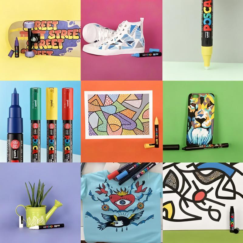 24pcs Japan UNI POSCA Markers Set PC-3M Anime DIY Painting POP Advertising Graffiti Art Supplies Children's Gifts