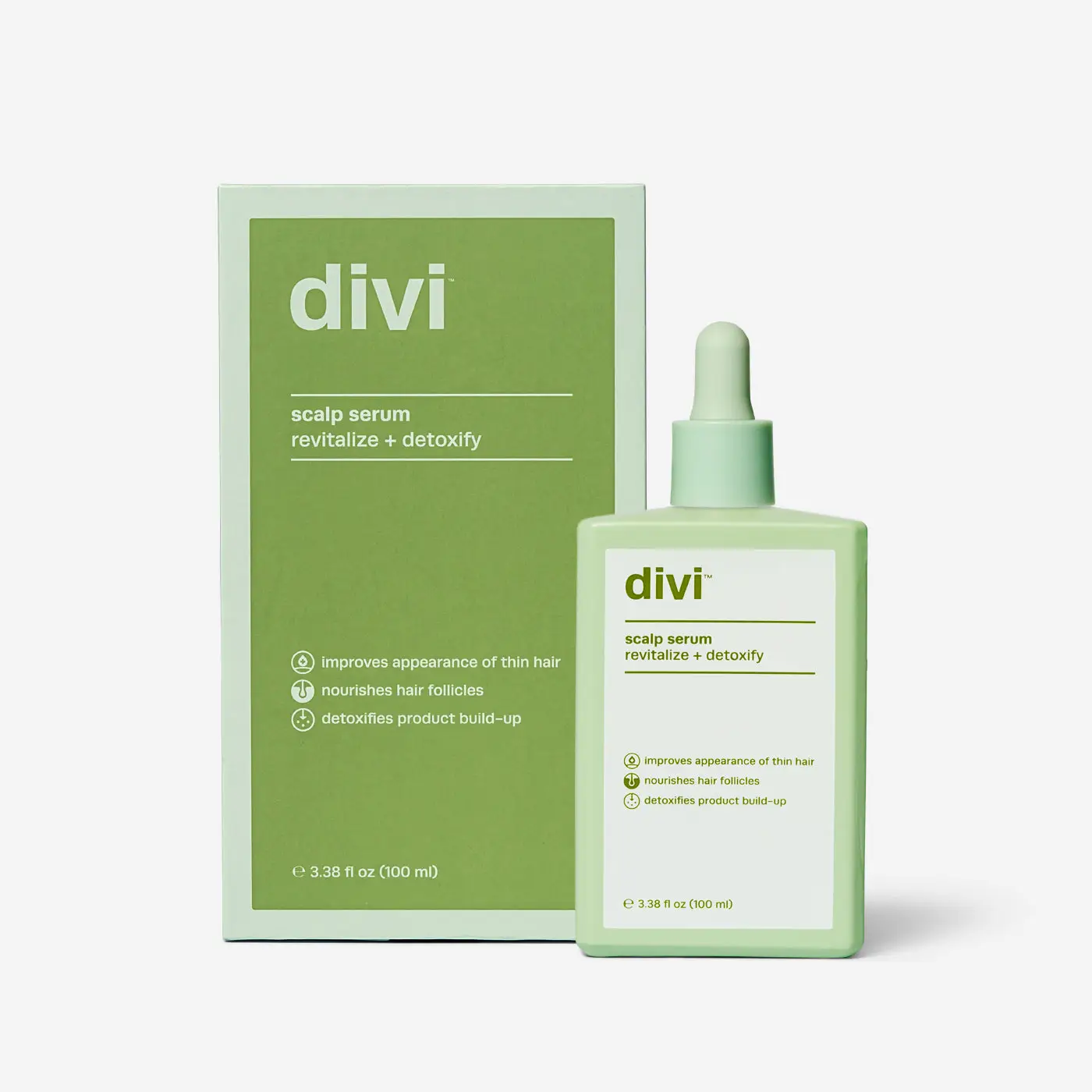 Divi Scalp Serum for Fuller, Thicker-Looking Hair & Healthy Scalp, 100ml - 1 Pack Haircare Oil Hyaluronic Acid Amino Acids