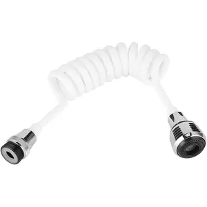 Kitchen Sink Faucet Extender, Kitchen Faucet Sprayer Attachment Removable Faucet Extender Aerator with Stretchable Hose Sink Hose Attachment for Faucet Kitchen Water Saving Sink Sprayer