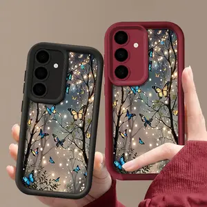 Phone Case: Dreamy Butterfly Silicone Phone Case, Anti Drop and Anti Fingerprint, Suitable for Samsung Galaxy S26 S25 S24 S23 S22 S21 Fe Plus Ultra A13 A14 A15 A16 A17 A33 A34 A35 A36 A52 A53 A54 Note20