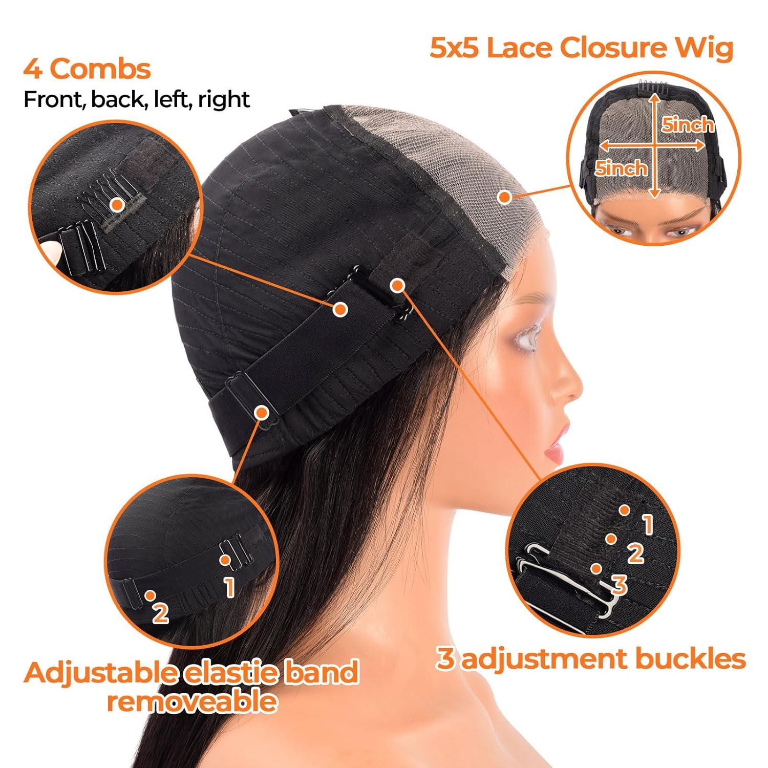 MYLOCKME Glueless Straight Human Hair Wig Wear And Go 9X6 7X5 Hd Transparent Lace Front Wig For Black Women Glueless 5X5 6X4 Brazilian Hair Wig