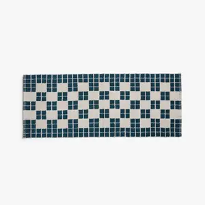 1'6"x5' Cotton Tile Bath Runner Cove - Parachute