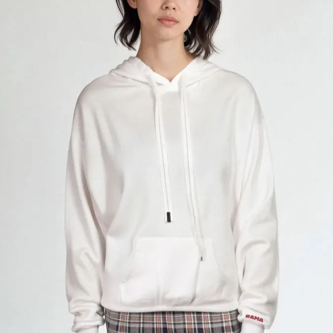 Mini Bama Soft Fleece Hoodie in White