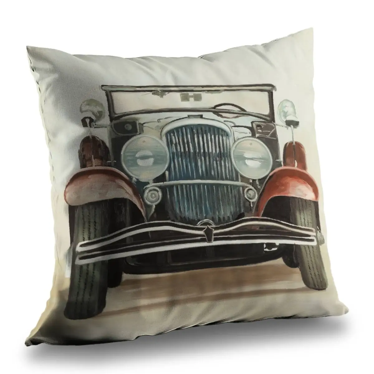 Begin Home Decor C1PT1414UIHRZZ 14 x 14 in. Old 1920s Luxury Car Vintage Office Throw Pillow - Home Decor