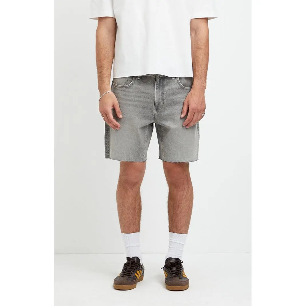 Pacsun Men's Harrison Cutoff Baggy Jean Shorts Stretch Gray Pacsun Men's Harrison Cutoff Baggy Jean Shorts Stretch Gray