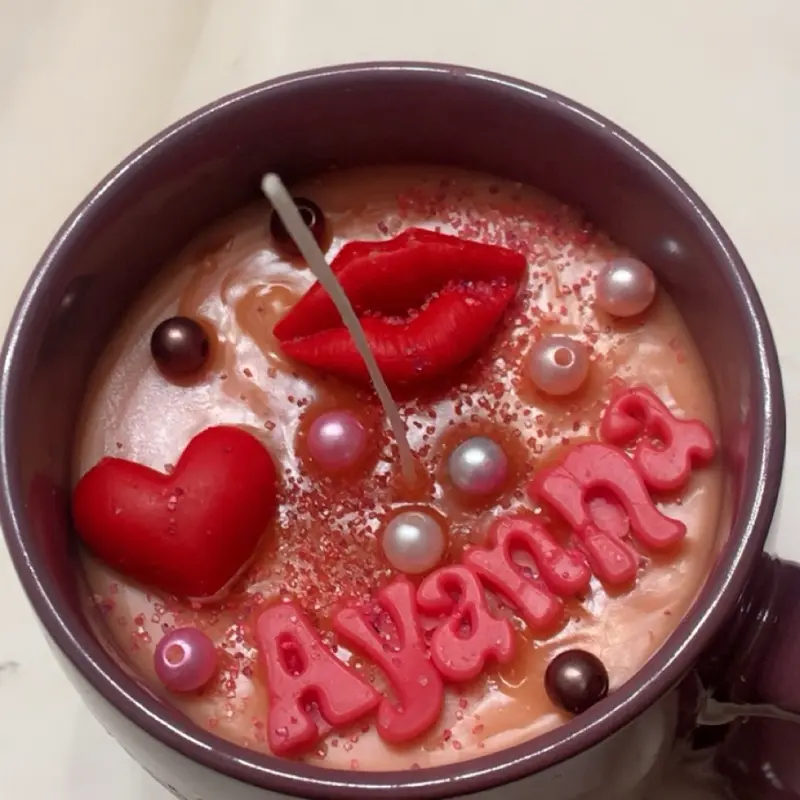 Personalized Coffee Mug and Jesus Candle Decor Decoration