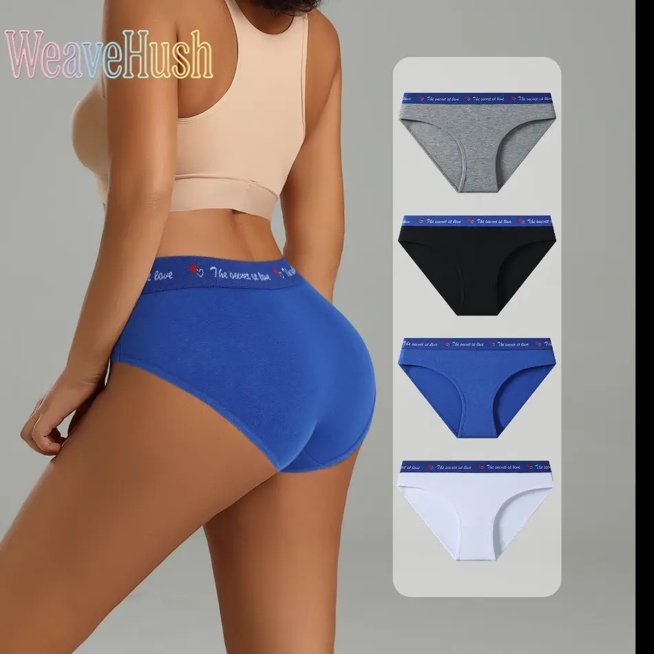 Women's 4-Pack Athletic Panties - Sports Clothes, Sweat-Wicking, Low-Rise Colorblock Activewear with Tummy Control, Butt Lifting Support, Body Slimming Compression Shapewear for Fitness