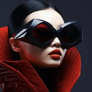 Y2K Oversized Irregular Rhombus Sunglasses Women For Men Luxury Brand Designer Vintage Sun Glasses Popular Punk Big Frame Shades
