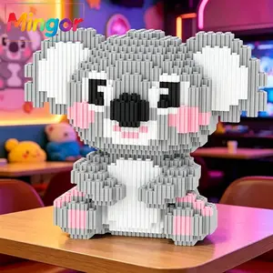 7.7" Kawaii Koala Micro Building Blocks| Cute 3D Animal DIY Toy & Desk Decor