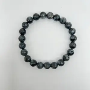 Christion.Oli Labradorite Bracelet - 8mm Elastic Stretch - 7 1/2 Inches - Absorbs Negative Energy - Ideal for Everyday Wear