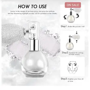 4-in-1 High Gloss Glitter Highlighter Powder Spray for Face & Body