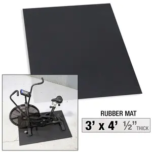 4x3 ft. Rubber Floor Mat, 1/2 inch Thick