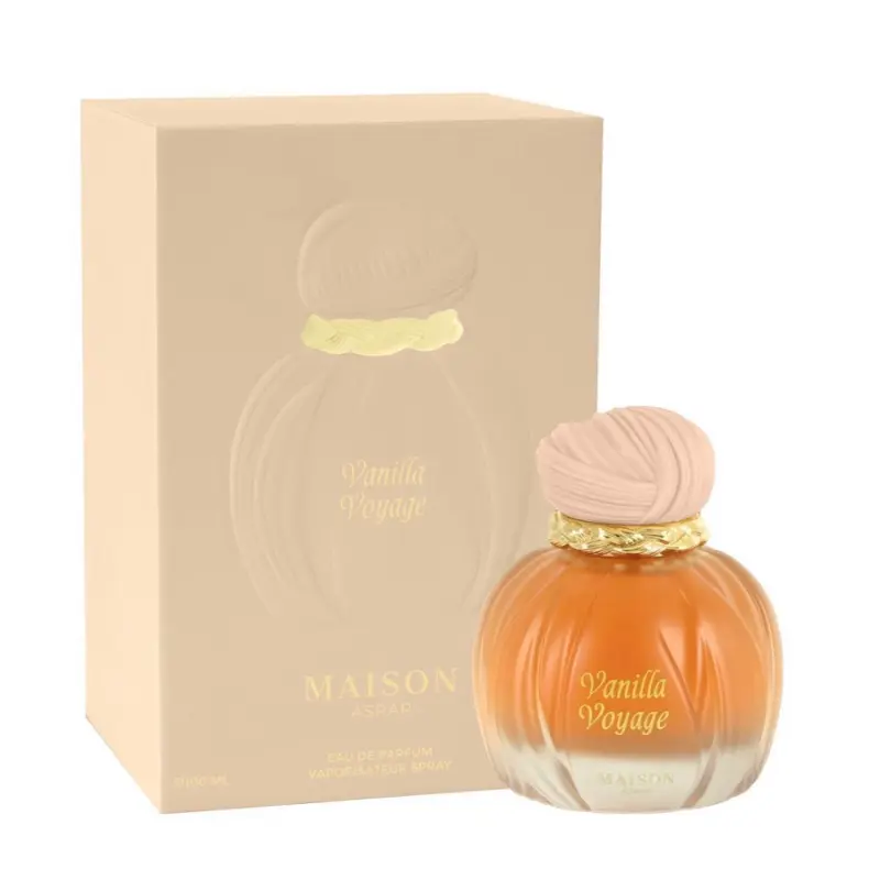 Vanilla Voyage EDP Perfume - Maison Asrar, 3.4oz/100ml Unisex Exotic Niche Warm Sensuous Vanilla Aromatic Chic Gourmand Fragrance for Adults, 972283 10, z291684/1 Bottle w/Aqua/Water, Glycerin & More Key Ingredients