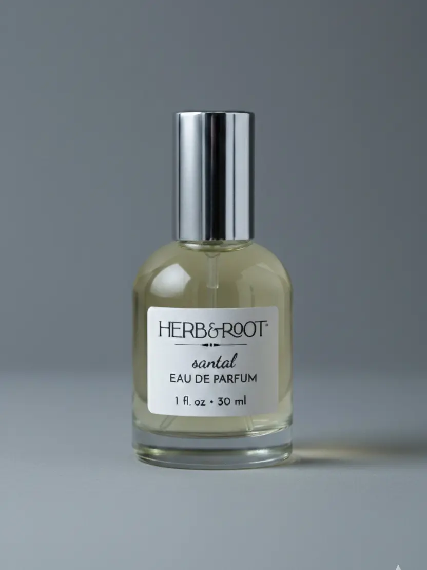 HERB & ROOT Santal Eau de Parfum - 1 fl oz / 30 ml - Vegan Cruelty-Free Warm Sweet Resinous Scent - Artisan Crafted in the USA