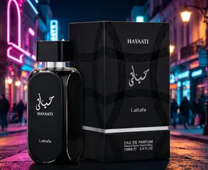 Lattafa Hayaati Black Eau de Parfum 100ml | Rich Woody Oud Masculine Fragrance for Men