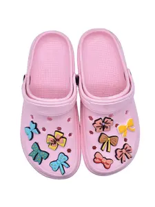 20-Piece Bow Theme Shoe Charms Set, Abs Material DIY Colorful Decorations for Sandals & Shoes, Perfect for Parties & Festivals
