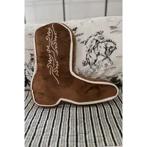 Saddle Tan Cowboy Boot Pillow