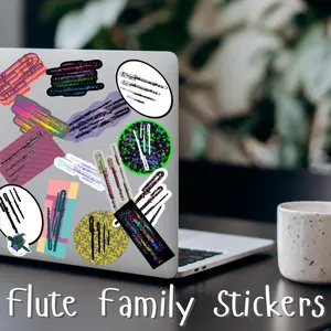 Flute Family Decorative Vinyl Stickers