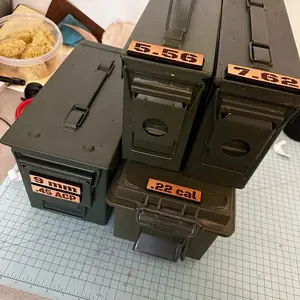 Real leather ammo can labels (handpew caliber labels)