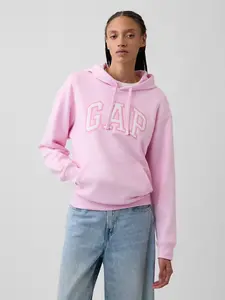 Women Relaxed Gap Logo Hoodie - Primrose Pink