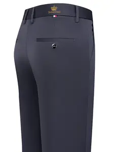 Men's Solid Color Business Suit Pants,  Business Modest Trousers  for Work Office, Fashion Comfy Men's Trousers for Daily Wear, Formal Workwear