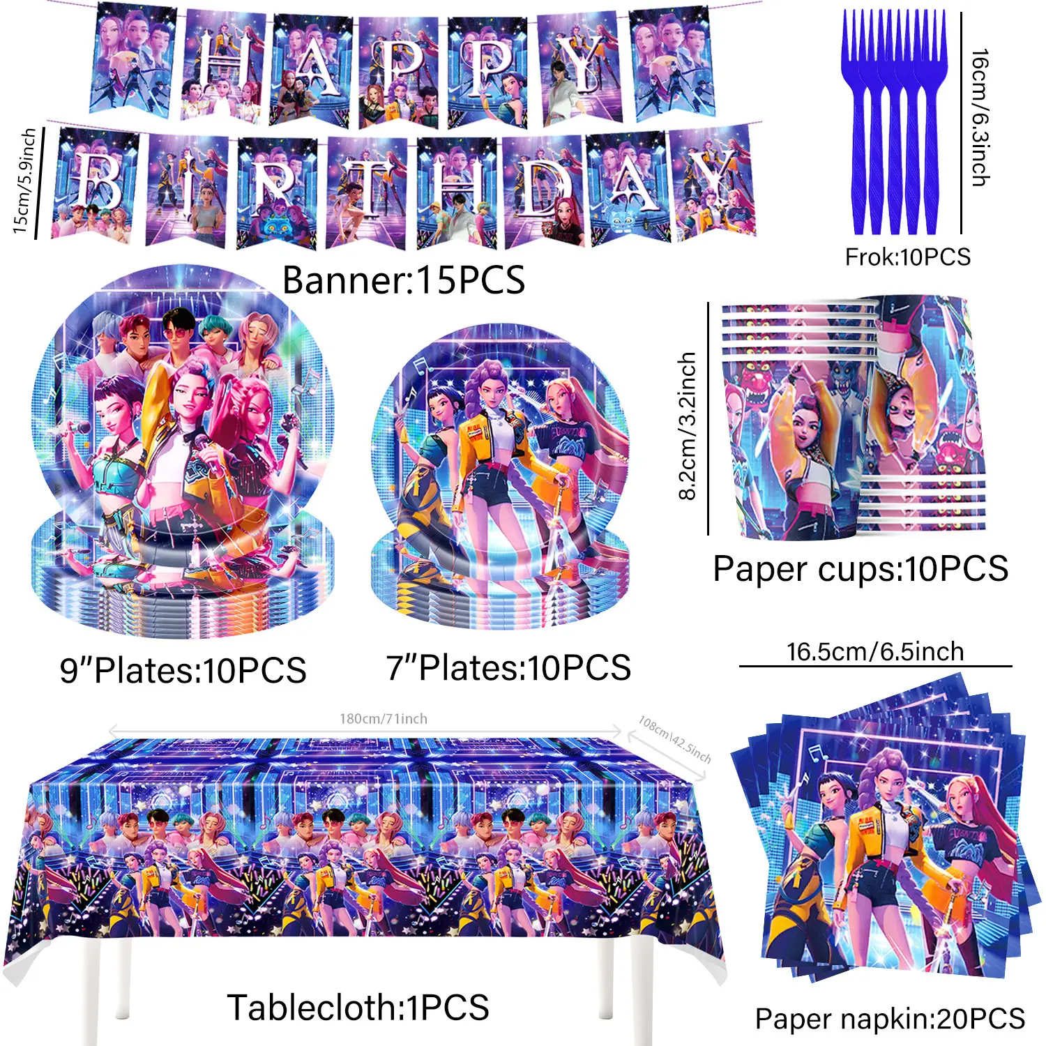 7PCS Party Set-76PCS