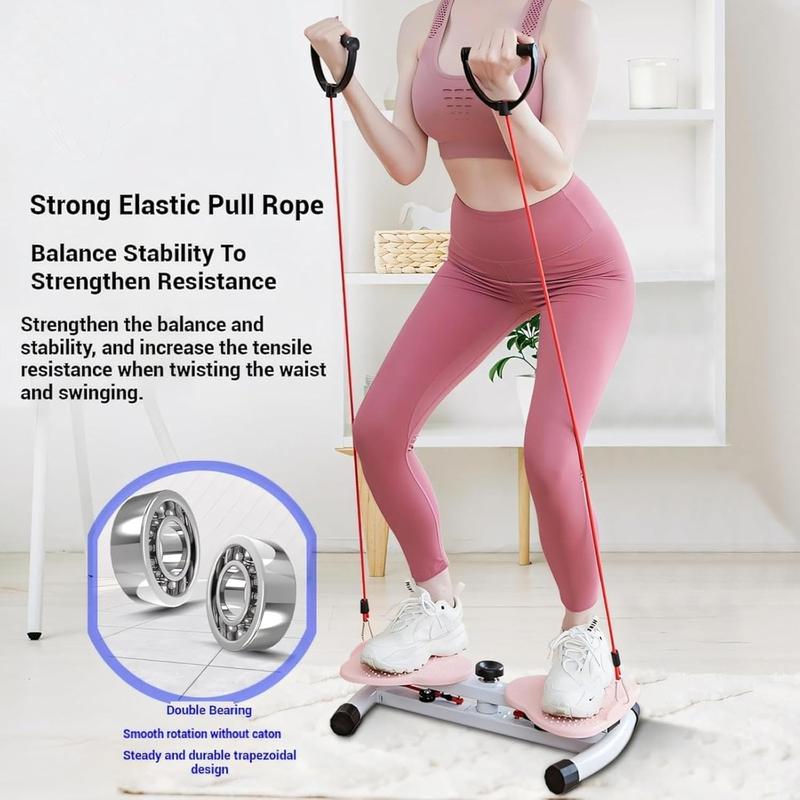 Waist Twister Machine – Silent & Non-Slip Ab Board for Core Strength & Tighten Waist – Home Gym Aerobic Exercise Equipment for Women, Supports 330 lbs