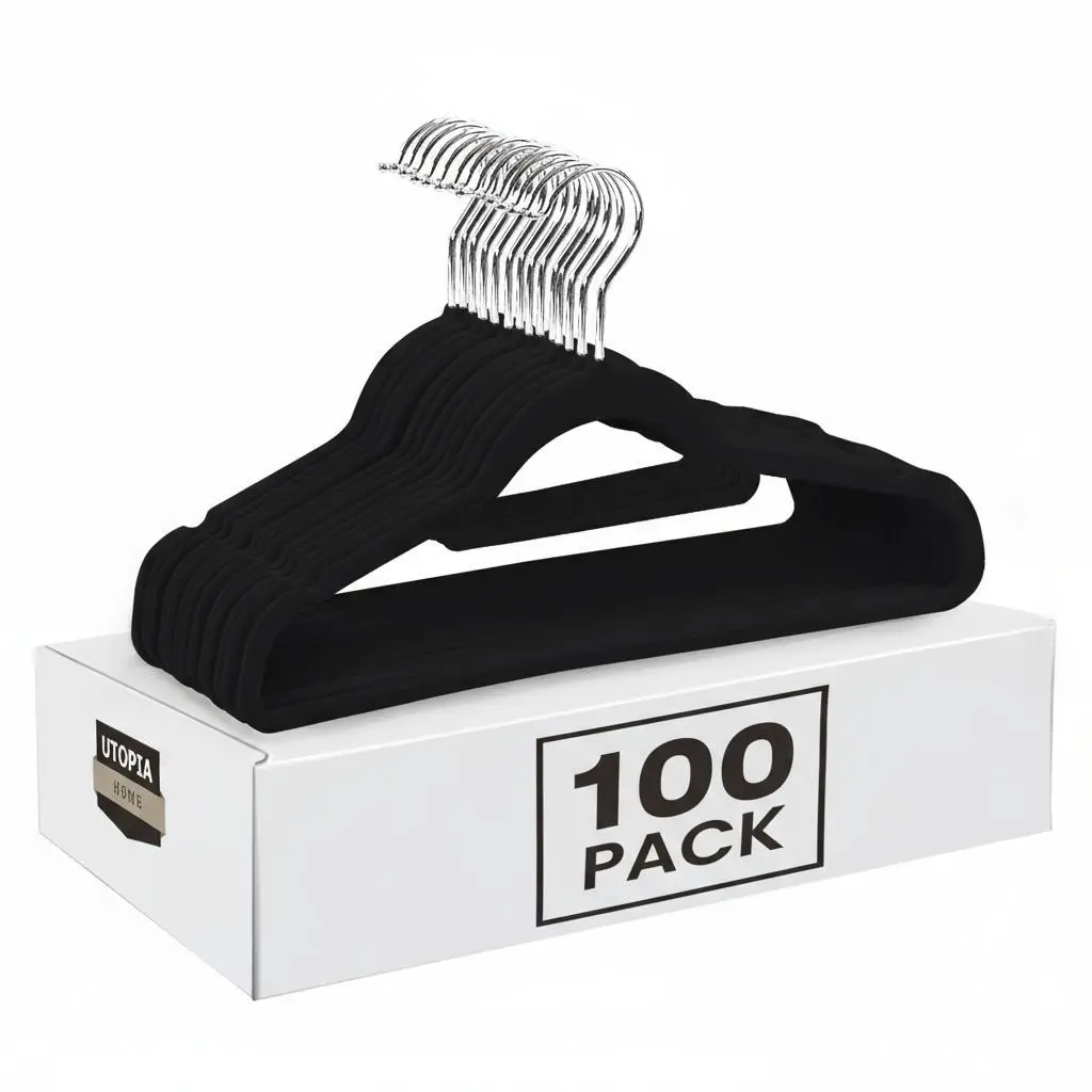 Utopia Home Chic Velvet Hangers - Slim ABS Construction Organizer, Ultra-Grip Non-Slip Design, 360° Swivel Hook, Heavy-Duty for Dresses & Outerwear, Maximize Wardrobe Space, Storage Organization, Organizer Storage, Home Goods, Coats Stay Put
