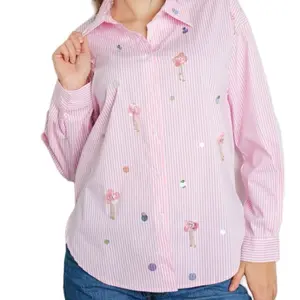 Flower details blouse