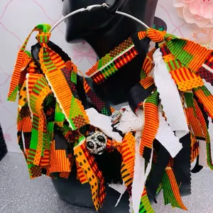 EXTRA EXTRA LARGE Fabric hoop earrings