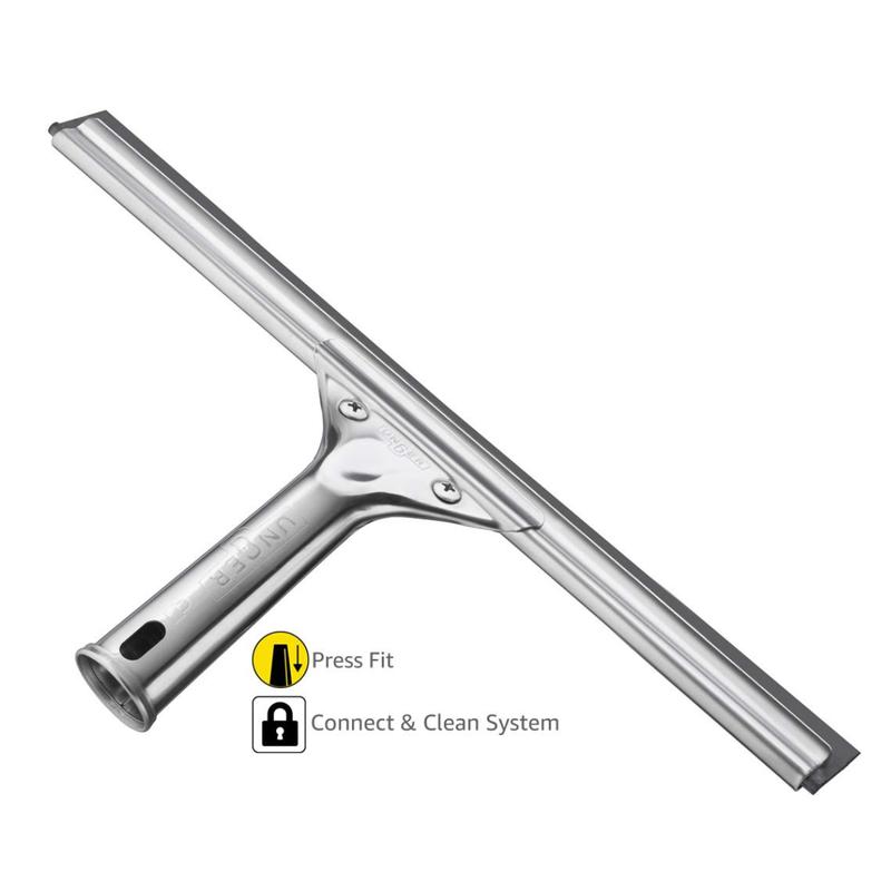 Professional 12” Stainless Steel Window & Glass Cleaning Squeegee - Cleaning Supplies, Heavy Duty Squeegee for Window Cleaning, Streak Free Results