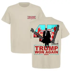 America's Next 47th President Trump Won Again 2024 Graphic T-Shirt - Heavy Cotton Gildan 500, Unisex Election Shirt for Men & Women