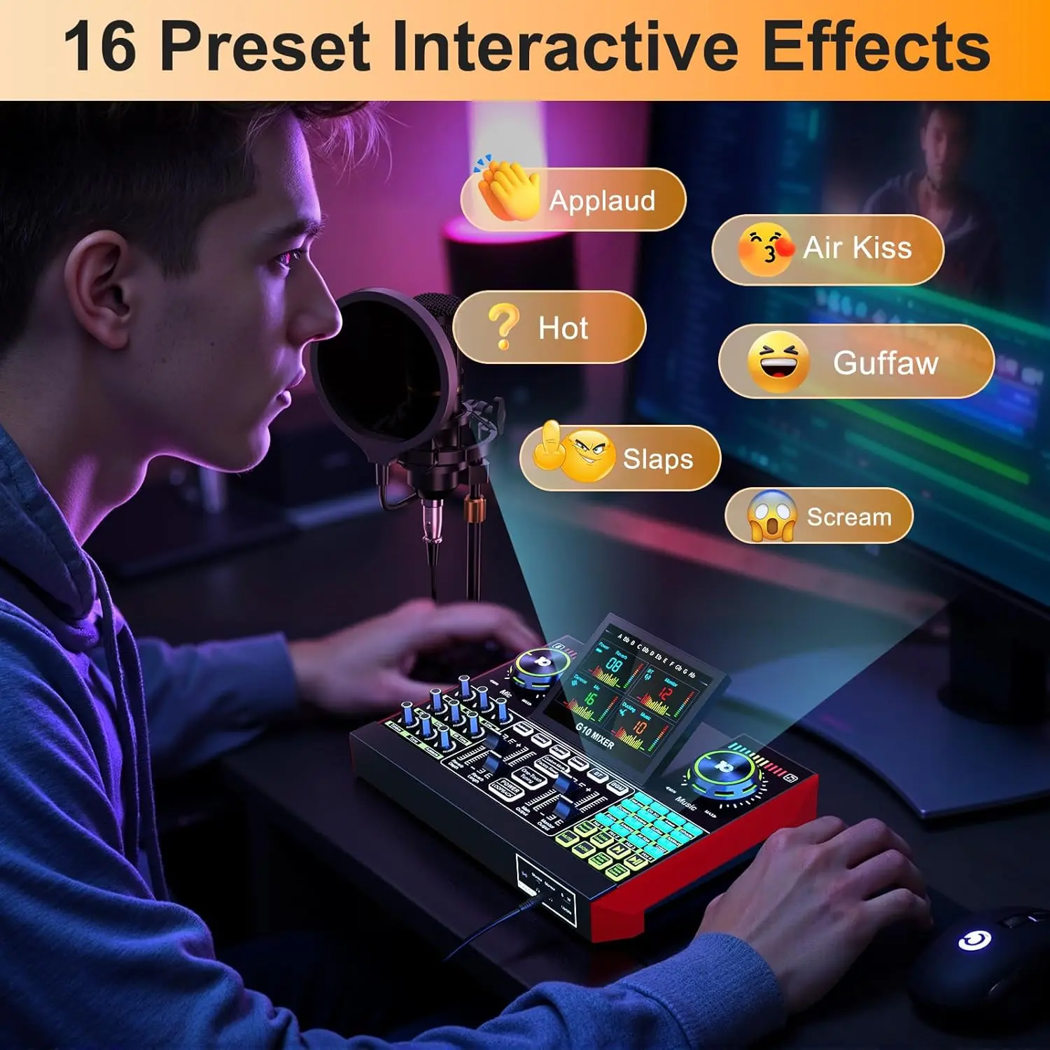 Tenlamp G10+Bm800 Plug-and-Play Podcast Studio Kit - LCD