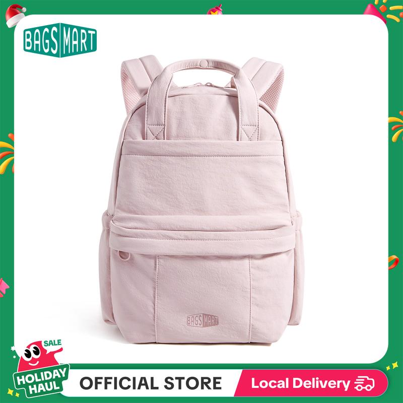 【NEW IN】BAGSMART Chic 15.8L Waterproof Casual College Backpack Fits 14.3" Laptop & 40 oz Water Bottle Lightweight 0.84lbs Travel Backpack for Adults TikTokShopHolidayHaul