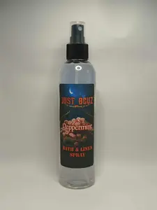 JUST_BCUZ Peppermint Fragranced Bath & Linen Spray with Fine Mist Cap for Aromatic Home Fragrance