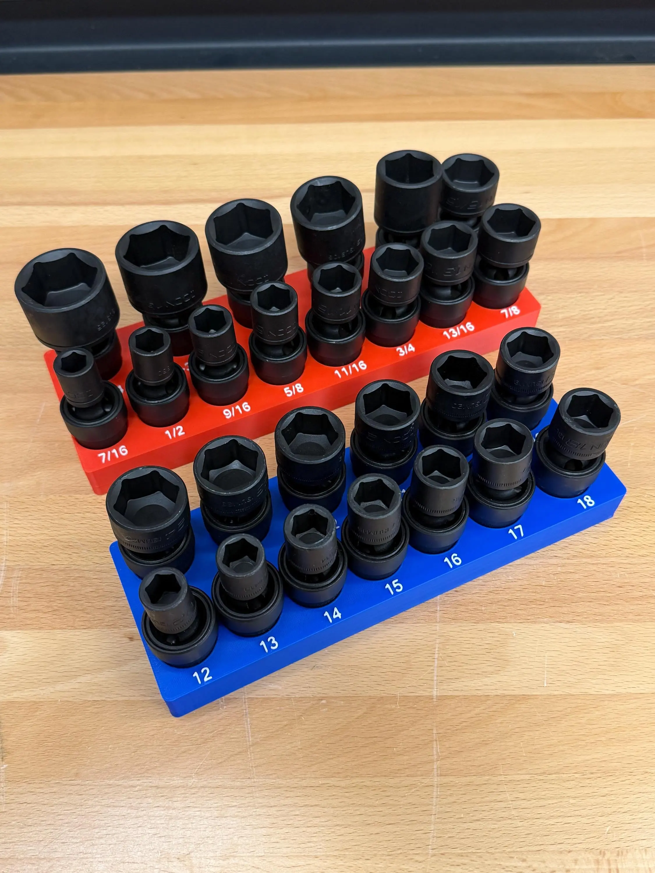 Icon 1/2 Swivel Socket Set Organizer – 2-Bin System with Magnet Slots