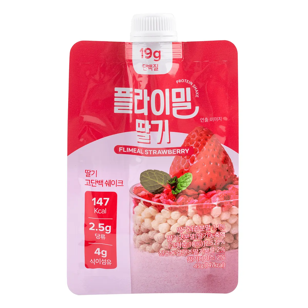 Flimeal Strawberry Flavor Protein Beverage, 45g Fruit Meal Replacement Drink (19g Protein per Pack) Flimeal Strawberry Flavor Protein Beverage, 45g Fruit Meal Replacement Drink (19g Protein per Pack)