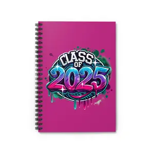Spiral Notebook - Retro Graffiti Class of 2025, Ruled Line, Graduation Gift, Back to School, Journal, Sketchbook