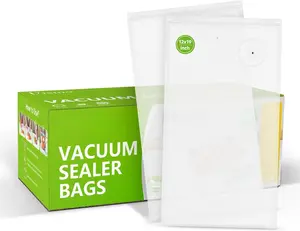 Vacuum Sealer Bags, 30  Vacuum Sealer Bags for , , Meal Prep and Sous Vide Cooking,Works for Handheld Sealer and Vac Sealer Machine with External Vacuum Systems