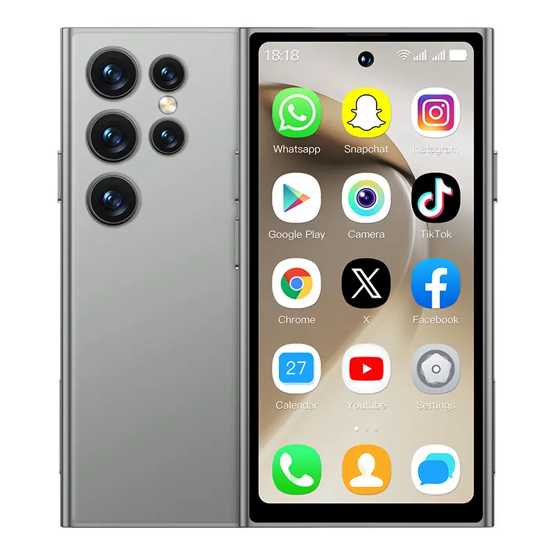 Mini 4G Android Smartphone Ultra Compact Pocket Size Quad Core Dual SIM Full Google Play Tiny Mobile with Long Battery Life