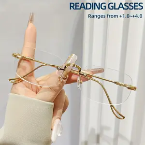 GIGULA Fashion Trendy Computer Reading Glasses Anti-Fatigue Anti-Blue Light Prescription Glasses for  100°- 400° Reading Eyeglasses